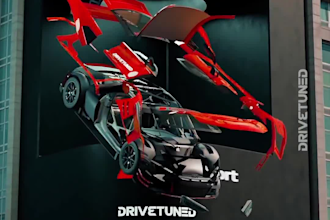 create 3d billboard animation anamorphic cgi animation and car animations