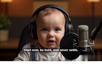 create ai baby video podcast ai baby motivation podcast viral ai video