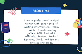 write SEO optimized articles and blogs