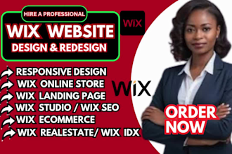 redesign wix ecommerce website  design wix studio  wix landing page, webshop,SEO