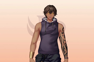 design anime live2d vtuber model vtuber studio live streaming character rigging