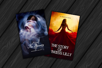 do stylish book cover, fantasy book cover, poetry book cover