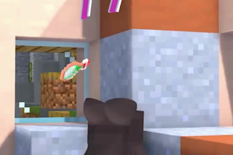 create 3d minecraft animation, intro or outro for youtube or tiktok