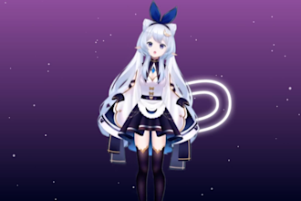 create custom animation video for live2d vtuber or youtuber