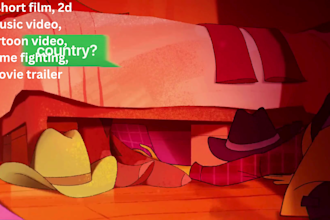 2d short film, 2d music video, cartoon video, anime fighting, movie trailer