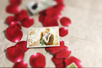 create a romantic video with rose petals