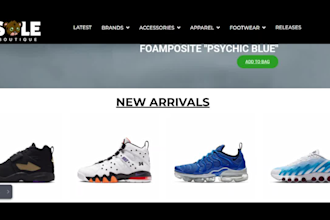 build sneaker shopify store footwear store, a fashion store dropshipping website