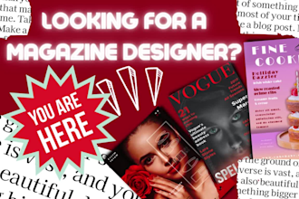 create a professional front cover for a magazine or book