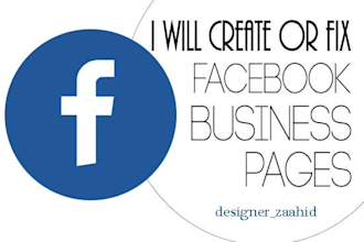 do facebook business page creation , fan page setup , create fb cover design