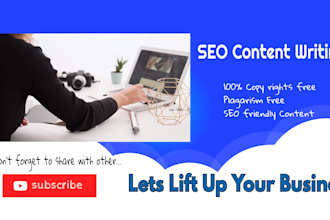 write seo friendly content and article for blog and website