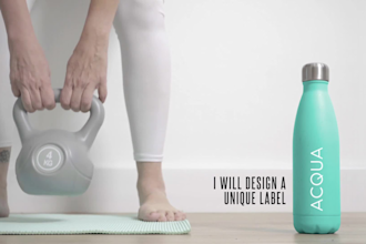 create stunning water bottle labels with premium graphics