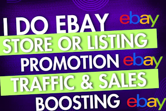 promote ebay etsy store listing with SEO and marketing strategy to boost sales