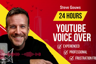 record engaging english male voice over for youtube video fast