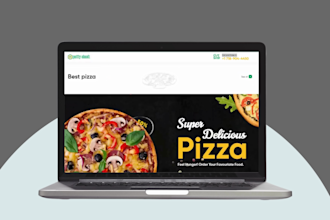 design modern restaurant, cafe, hotel, booking website with online food ordering