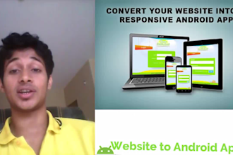 convert the website into an android app, webview android app