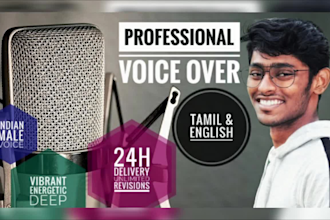 do amazing indian male voice over in tamil and english