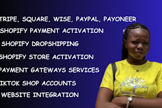 setup a verified shopify payment and other payment gateways