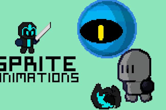 make pixel art sprites, animation and sprite sheet