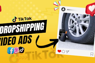 create dropshipping video ads tik tok video ads instagram, facebook ads