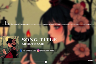 create a music audio visualizer and audio spectrum