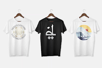 do typography graphic t shirt and creative mug design
