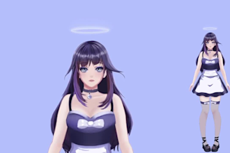 design and rig live 2d vtuber model 2dvtuber model vtuber commission 2d anime