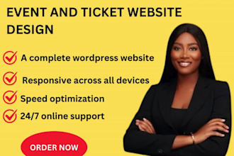 design event website, ticket website, planinng website, conference website