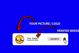make an animated a subscribe button with a verified badge