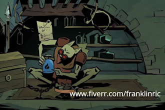 2d animation music video, youtube intro, animated trailer, cartoon anime video
