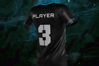 do cinematic 3d jersey mockup animation 3d cloth animation 3d sportswear design