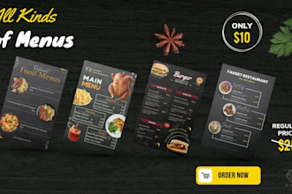 design creative awesome restaurant menu food menu