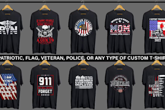 create any country patriotic, flag t shirt design