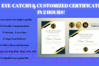 design professional diploma and award certificate