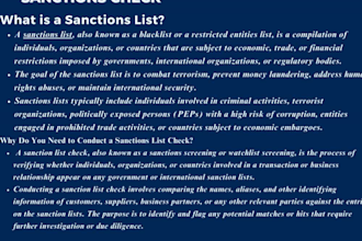 assist with kyc for purchasing properties under aml and sanctions regulations