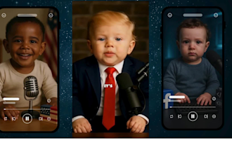 create baby talking podcast, ai baby podcast viral videos