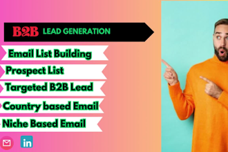 build niche based targeted email list and b2b lead