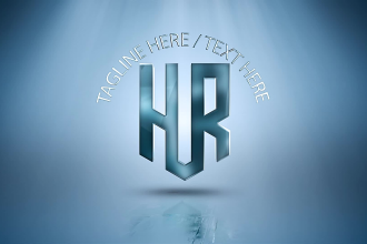 create a 3d rotating logo gif animation spin loop