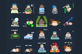 create telegram animated stickers emoji gifs for your crypto project