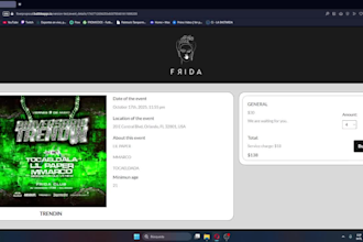 develop websites for event ticket sales