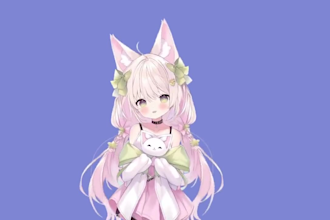 do 3d vroid vtuber model, 3d vtuber avatar, live2d twitch anime vtuber character