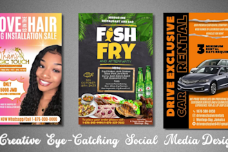 design any social  media flyer in 5 hours