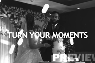 do cinematic wedding video edits for you