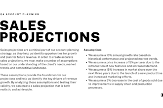 prepare a financial forecast, cash flow projection or plan