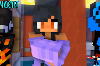animate a 3d minecraft animation film or song clip only for you
