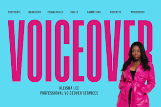 record voice overs for adverts, animations and radio drops