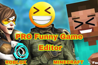 edit funny gaming video for youtube, roblox, minecraft, roblox video editor
