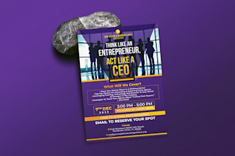 design professional flyers for business, events, promotions, and marketing flyer