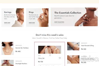 design or redesign jewelry online store, jewellery website