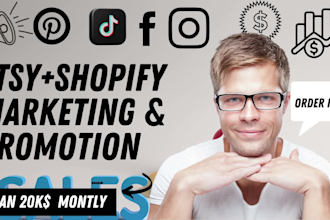 organic website traffic etsy promotion, shopify marketing to boost shopify sales