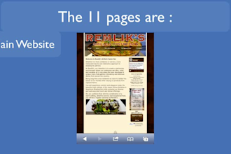 create a professional 11 page mobile website for your business